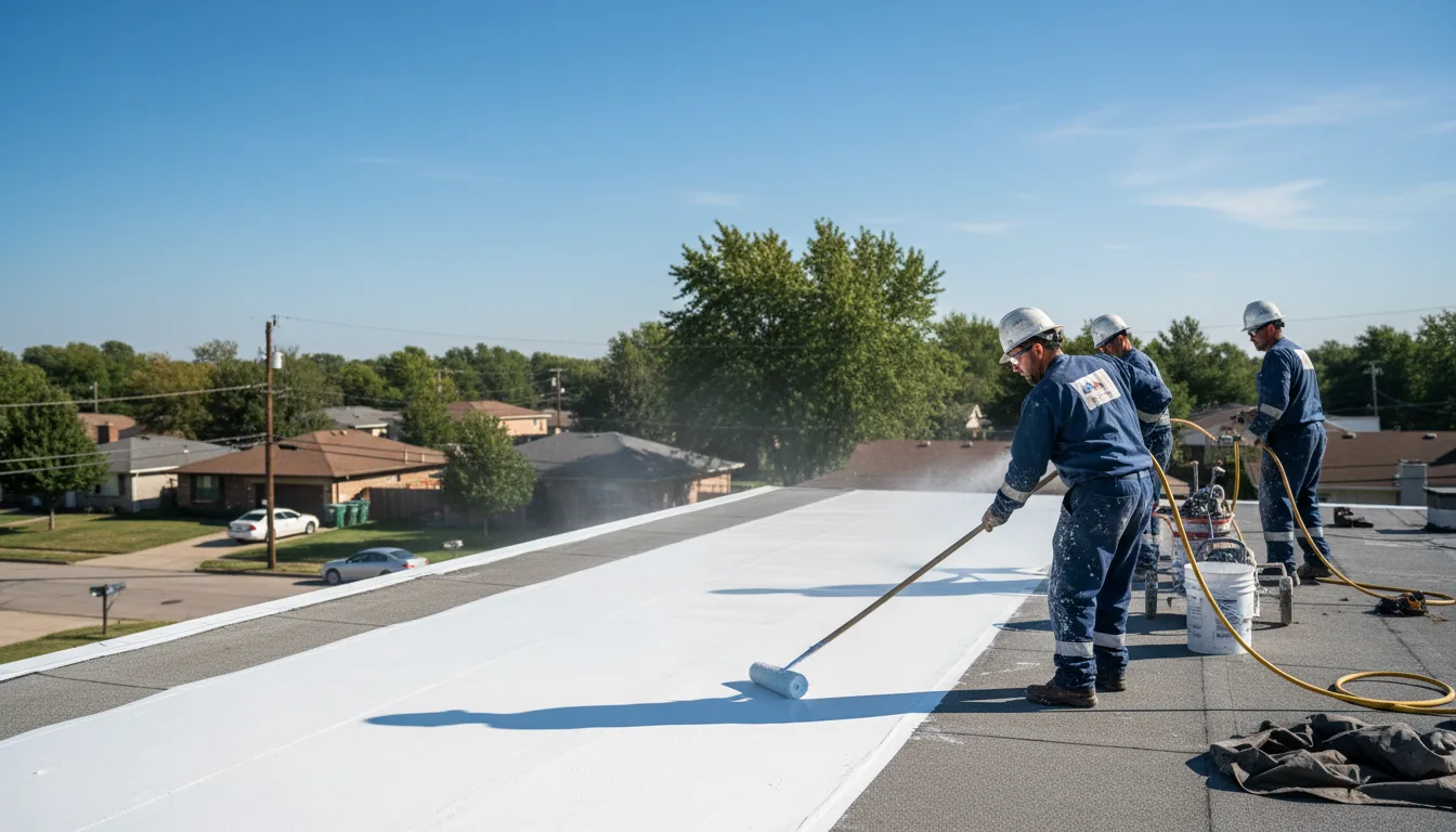 Commercial roof coating in Bedford, MA near me